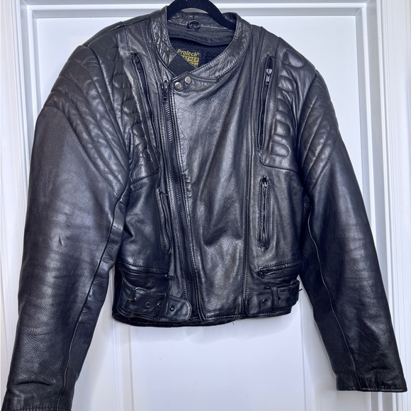 Vintage Leather Protech Apparel Motorcycle Jacket Sz 44 - Picture 7 of 13